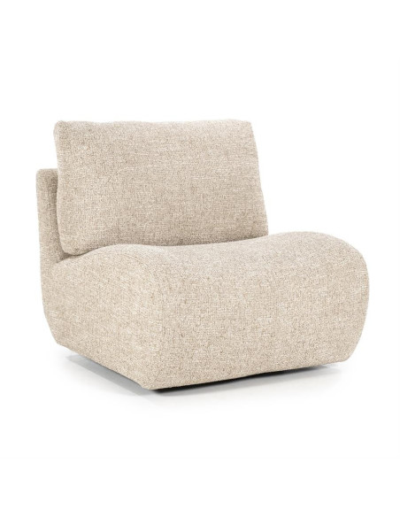 Fauteuil rotatif lounge avec coussin de dossier