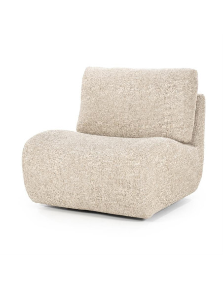 Fauteuil rotatif lounge avec coussin de dossier