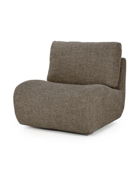 Fauteuil rotatif lounge avec coussin de dossier