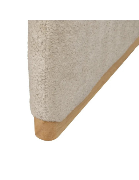 Fauteuil de salon moulé en tissu beige