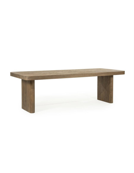 Grande table de repas en manguier teinté Ed