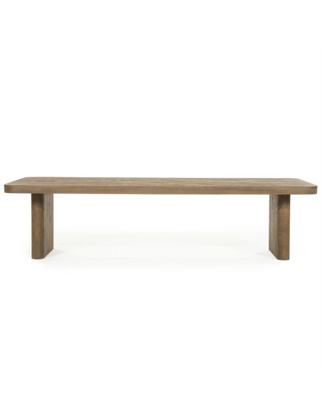 Grande table de repas en manguier teinté Ed