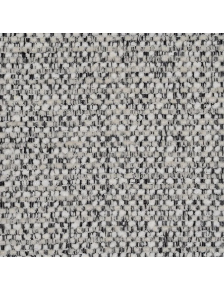 Fauteuil de salon arrondi en tissu gris chiné
