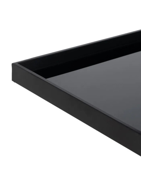 Console design en métal noire et verre