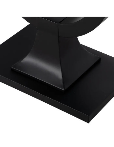 Console design en métal noire et verre