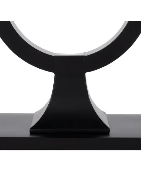 Console design en métal noire et verre