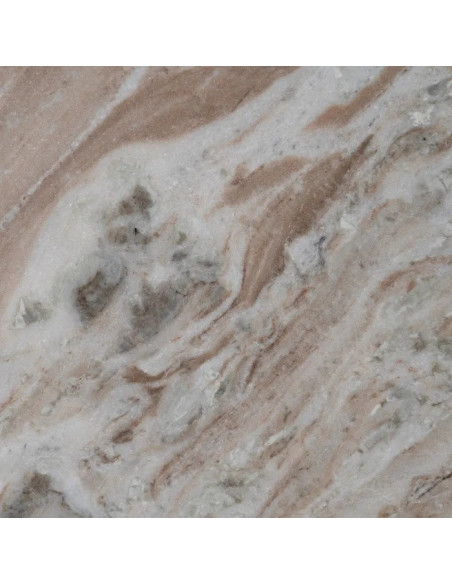 Lot de 2 tables basses carrées en marbre et acacia