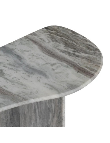 Console design forme vague en marbre