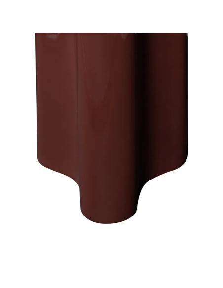 Console ovale laquée rouge grenat