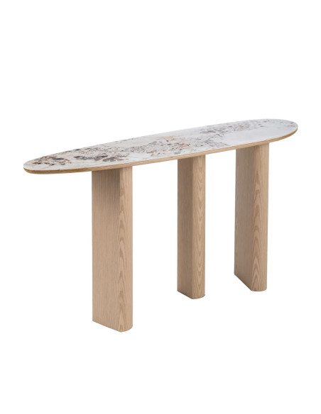 Grande console minimaliste effet marbre