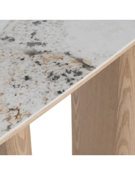 Grande console minimaliste effet marbre