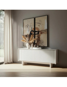 Buffet contemporain blanc...