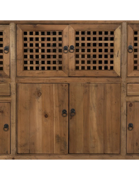 Meuble multi rangements en bois massif