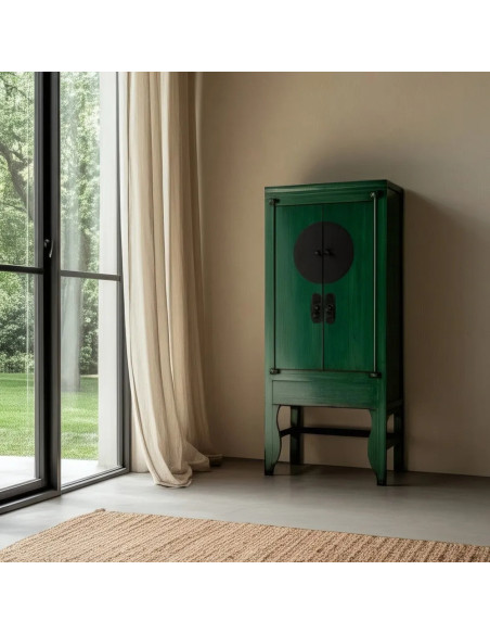 Armoire haute Chinoise en bois massif