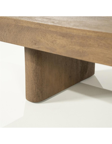 Table basse rectangulaire en manguier teinté Ed