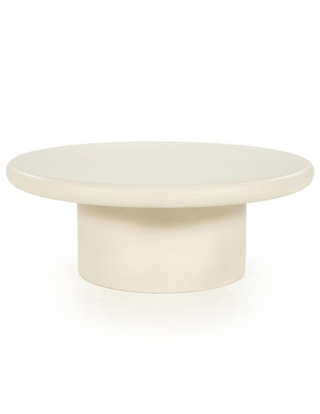 Table basse ronde en oxyde de magnésium