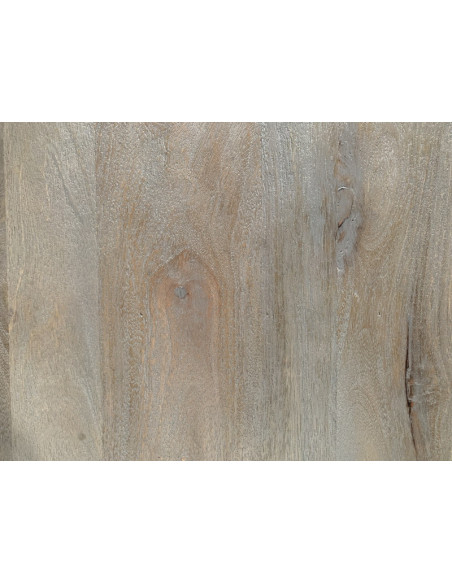 Table basse drapier en manguier rustique et pieds colonne 168 cm