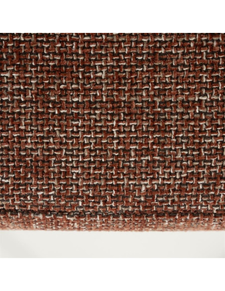 Lot de 2 fauteuils de repas en tissu et métal