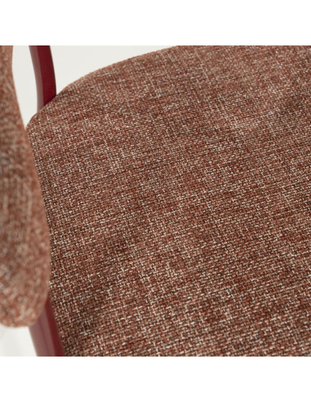 Lot de 2 fauteuils de repas en tissu et métal