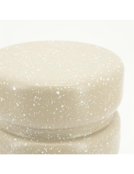 Table d'appoint ronde en métal chiné