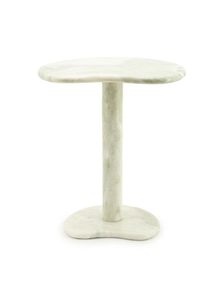 Table d'appoint forme haricot en marbre
