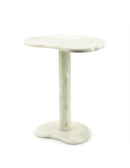 Table d'appoint forme haricot en marbre
