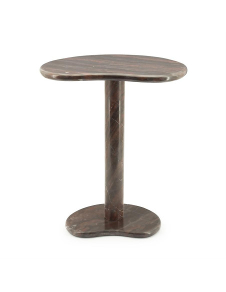 Table d'appoint forme haricot en marbre