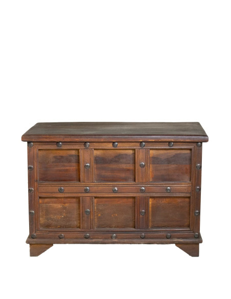 Coffre rustique en bois massif recyclé