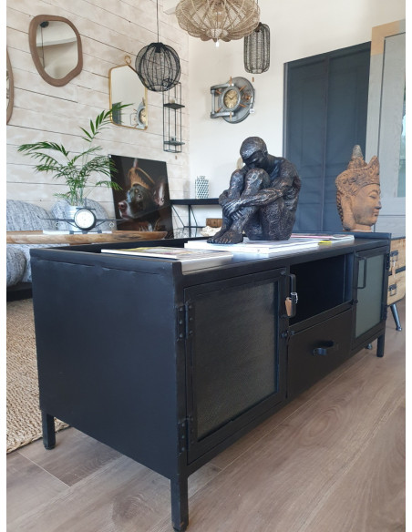 Meuble TV style industriel en métal