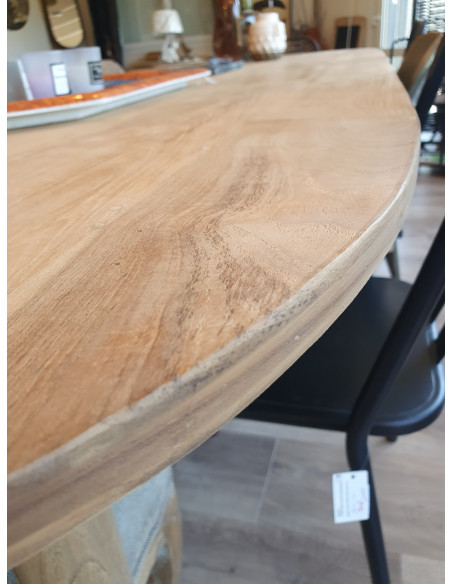 Table scandinave en teck massif naturel recyclé 260 cm