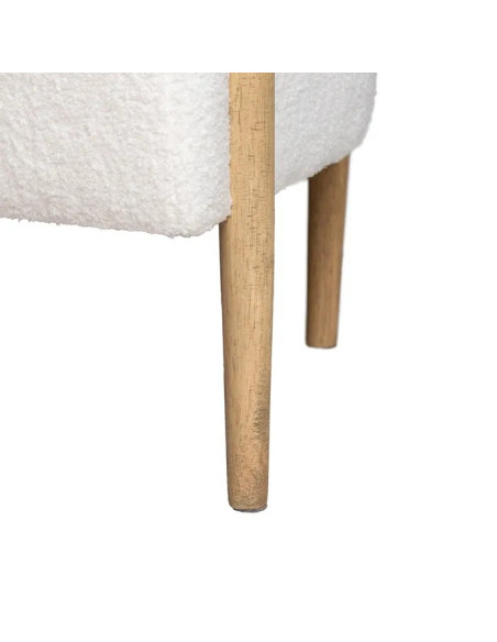 Canapé deux places en bois d'hévéa dossier arrondi