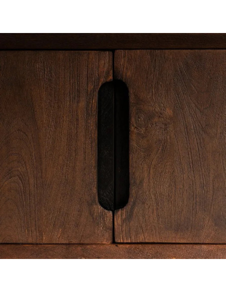 Grand meuble TV en manguier teinté 200 cm