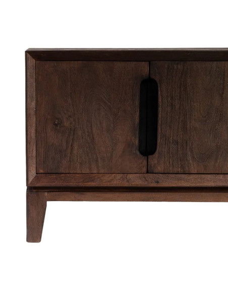 Grand meuble TV en manguier teinté 200 cm