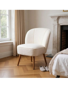 Fauteuil rétro en tissu et...