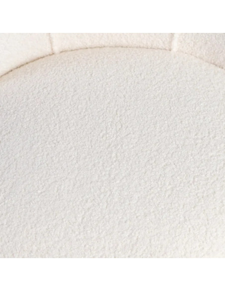 Fauteuil rétro en tissu et bois d'hévéa