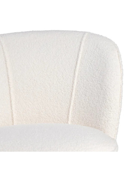 Fauteuil rétro en tissu et bois d'hévéa