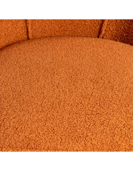 Fauteuil rétro en tissu et bois d'hévéa