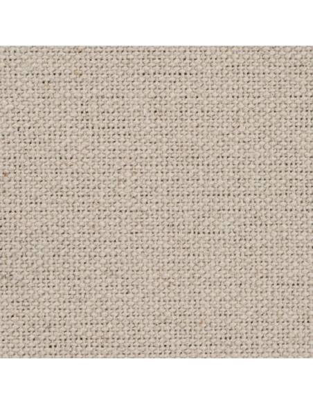 Lot de 2 banquettes en teck et tissu beige