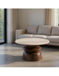 Table basse en manguier et...