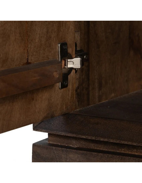 Meuble d'appoint en bois de manguier teinté