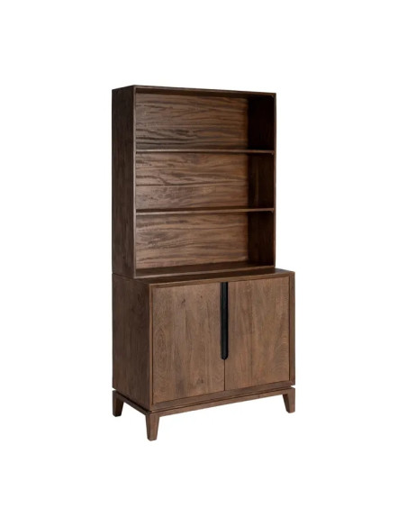 Meuble bibliothèque en manguier teinté