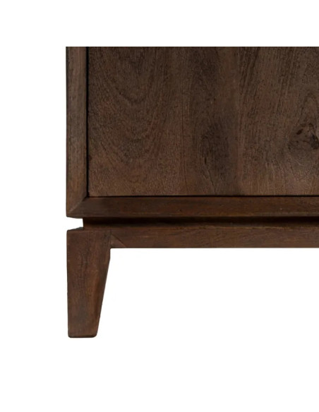 Meuble bibliothèque en manguier teinté