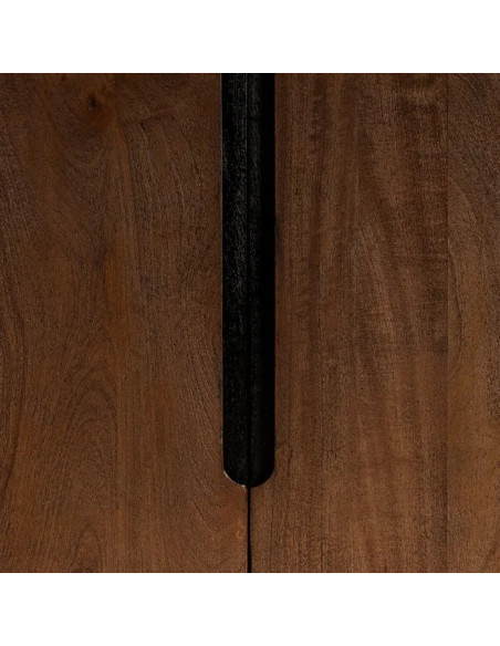 Meuble bibliothèque en manguier teinté