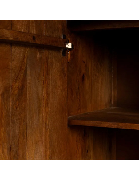 Meuble bibliothèque en manguier teinté