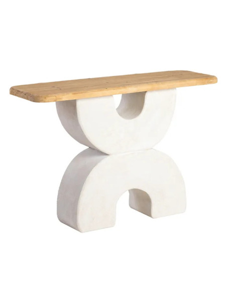 Console design et géométrique avec plateau naturel