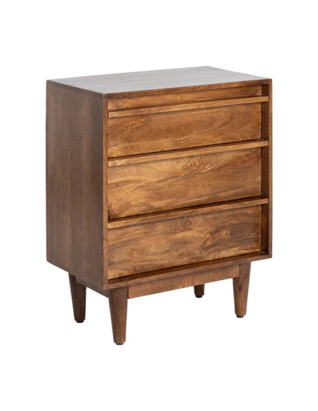 Meuble d'appoint 3 tiroirs en manguier