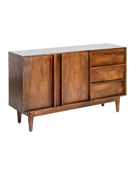 Bahut rétro 2 portes et 3 tiroirs en manguier