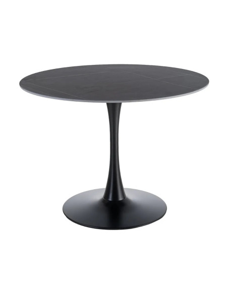 Table ronde Tulipe diamètre 1 m plateau pierre frittée