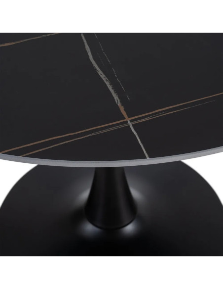 Table ronde Tulipe diamètre 1 m plateau pierre frittée