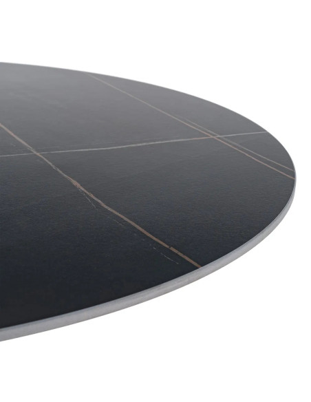 Table ronde Tulipe diamètre 1 m plateau pierre frittée